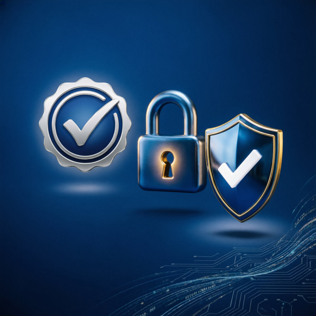 Trust and security badges for verified financial services