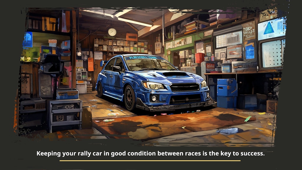 Rally Car Mechanic Simulator - historia y progresión