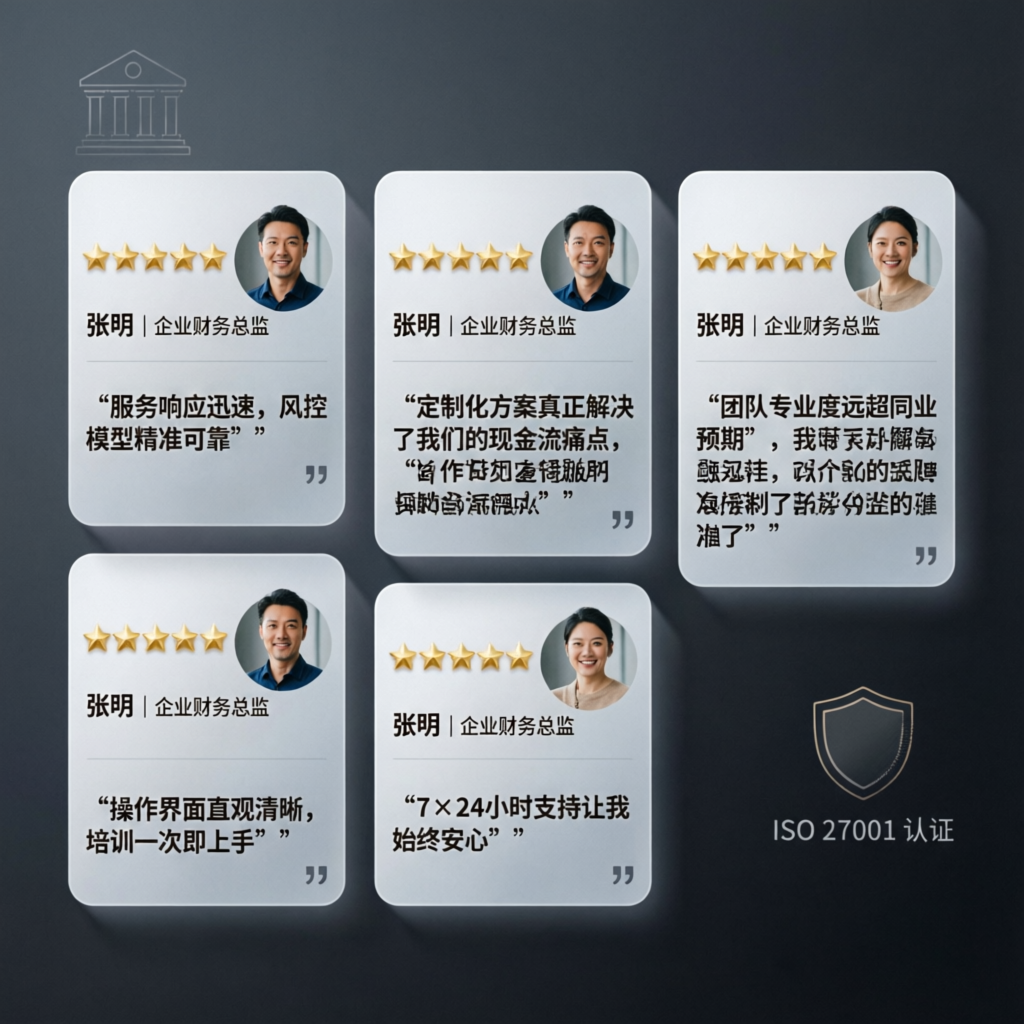Five-star customer review testimonial cards showing positive feedback from forex trading clients