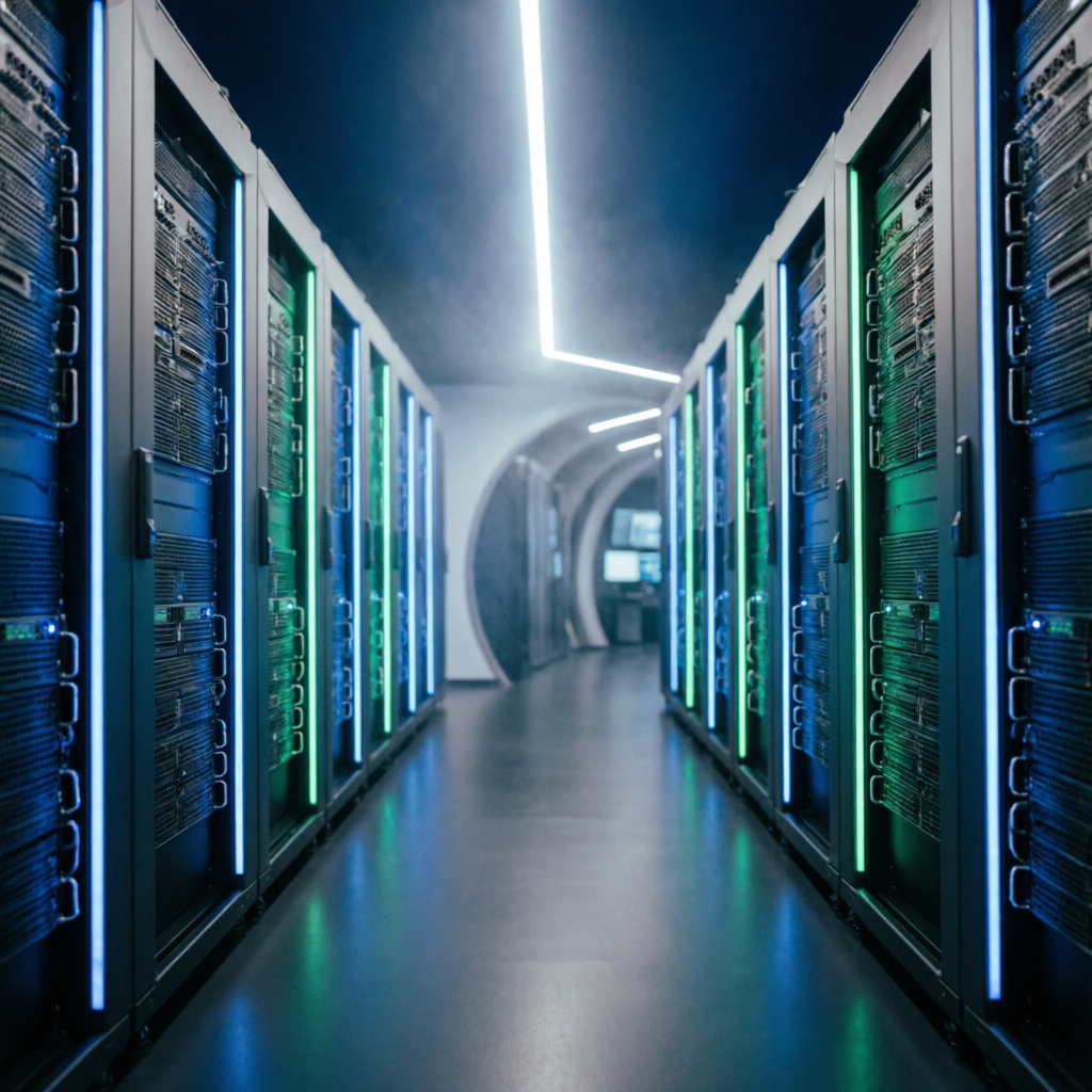 Data center empresarial de DIGITAL PERÚ con servidores de alto rendimiento