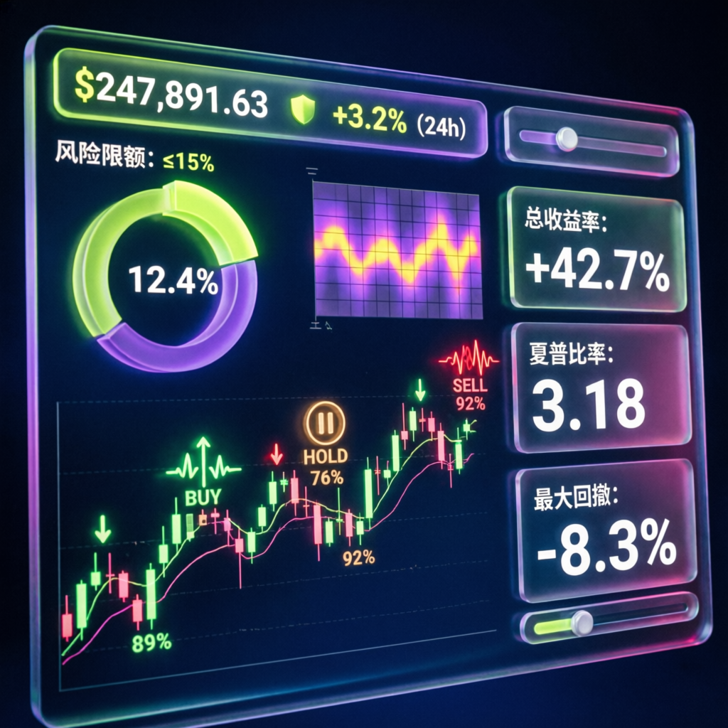 Funded account dashboard showing profit metrics and risk management