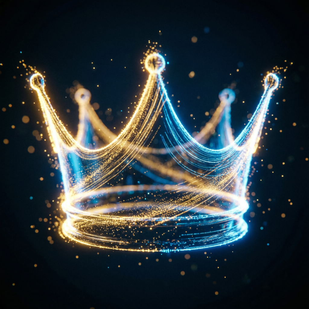Digital crown representing prop firm success