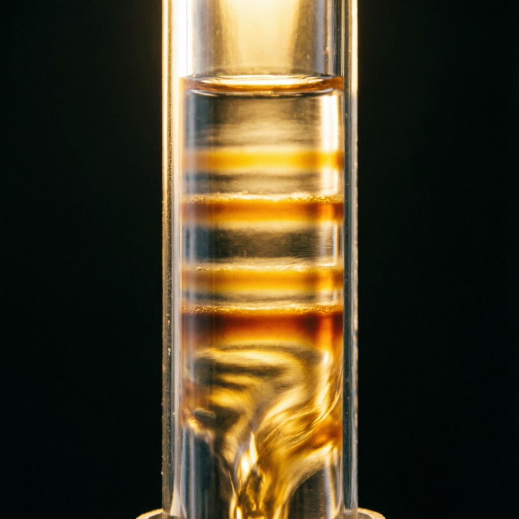 High performance liquid chromatography column separating hemoglobin fractions