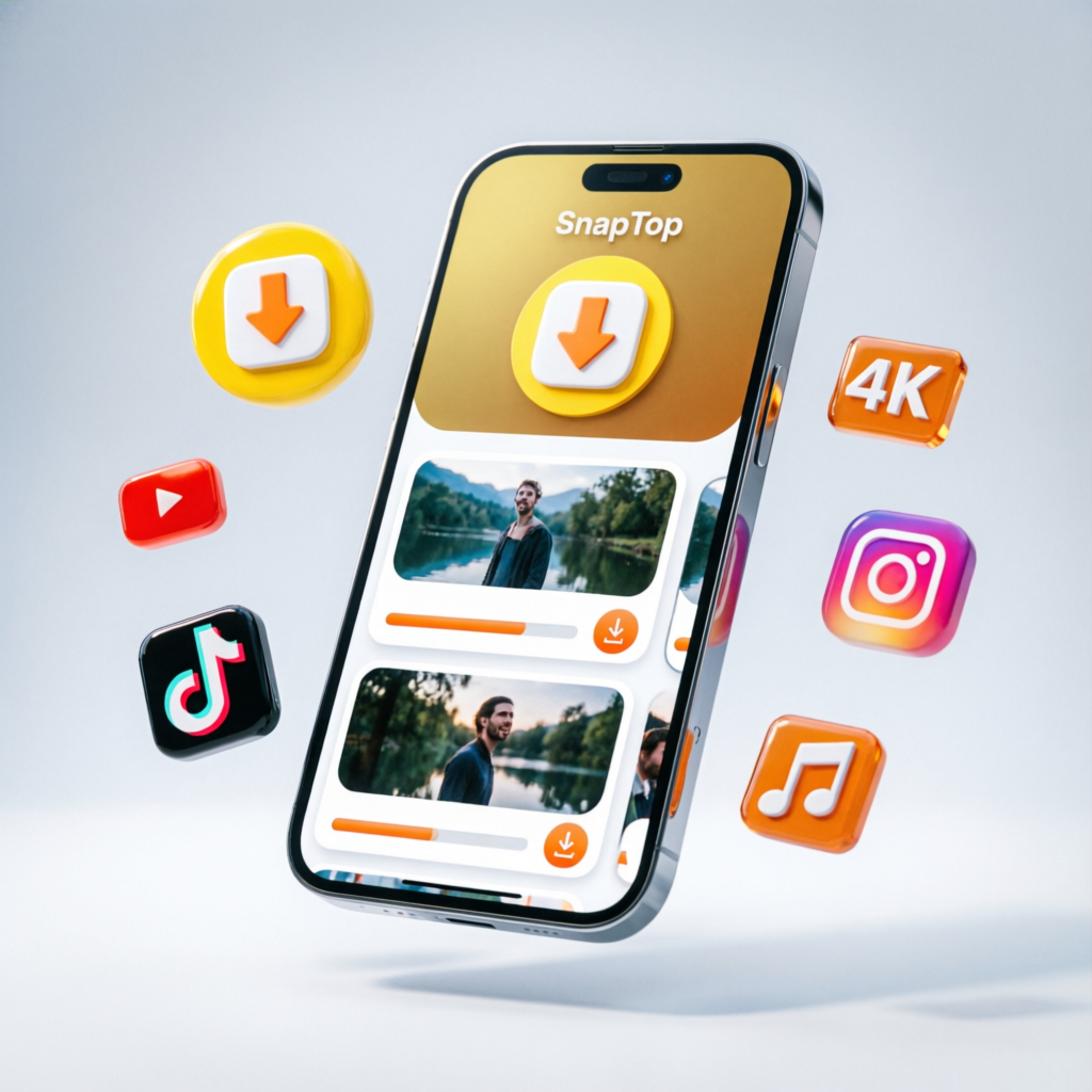 واجهة تطبيق SnapTop لتحميل الفيديو