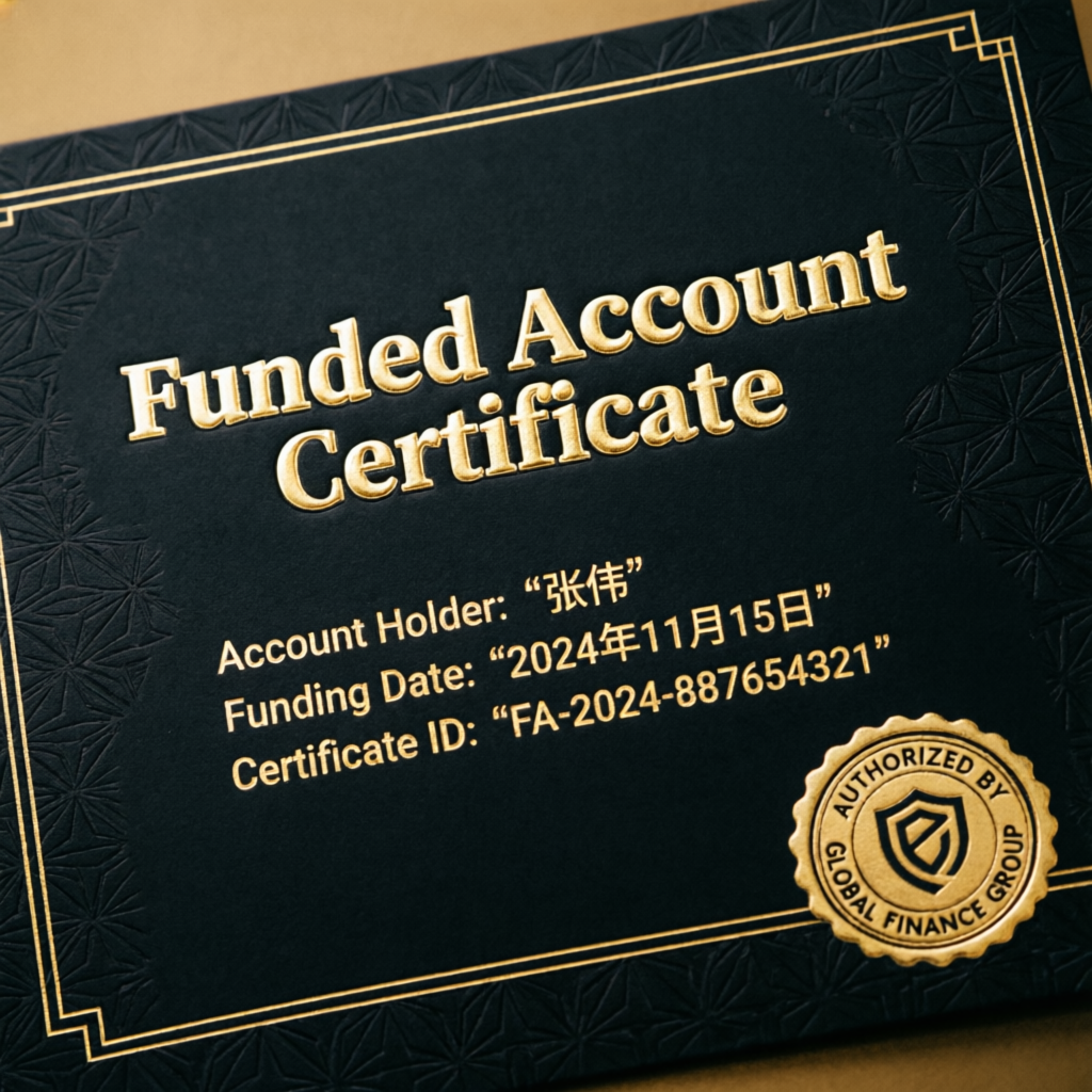 Funded Account Certificate