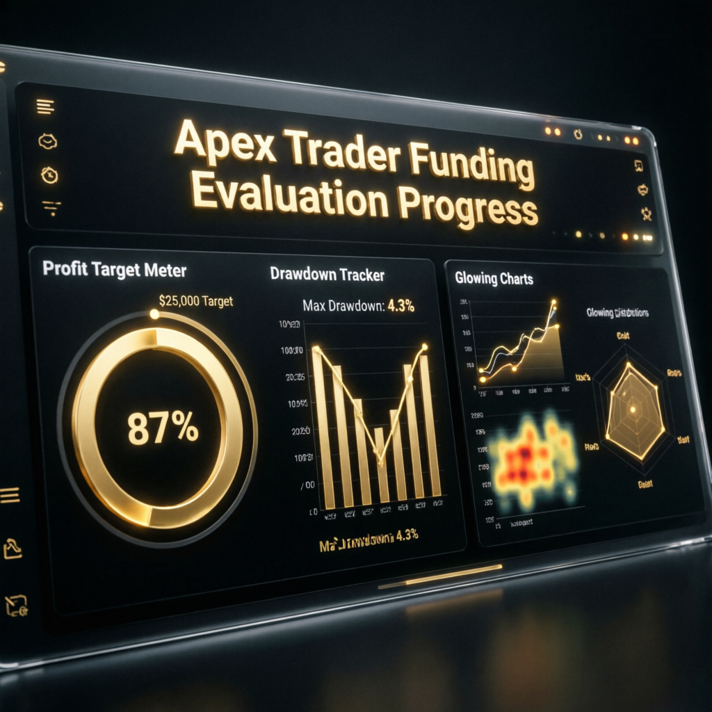 Apex Trader Funding Evaluation Progress Dashboard