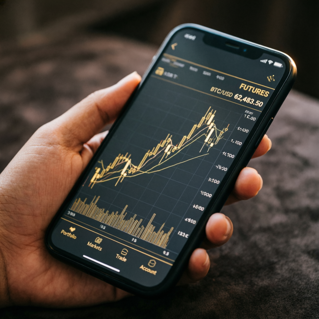 Mobile Trading App with Futures Charts