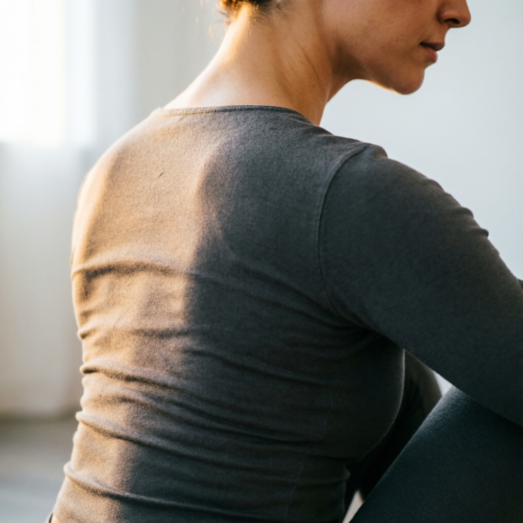 A curved back in seated practice