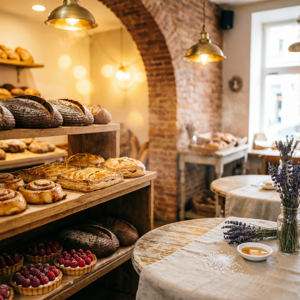 Интерьер пекарни Ромовая баба