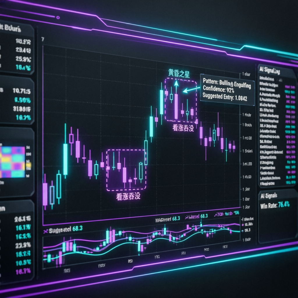 Advanced candlestick chart analysis with AI pattern recognition for Apex Trader Funding