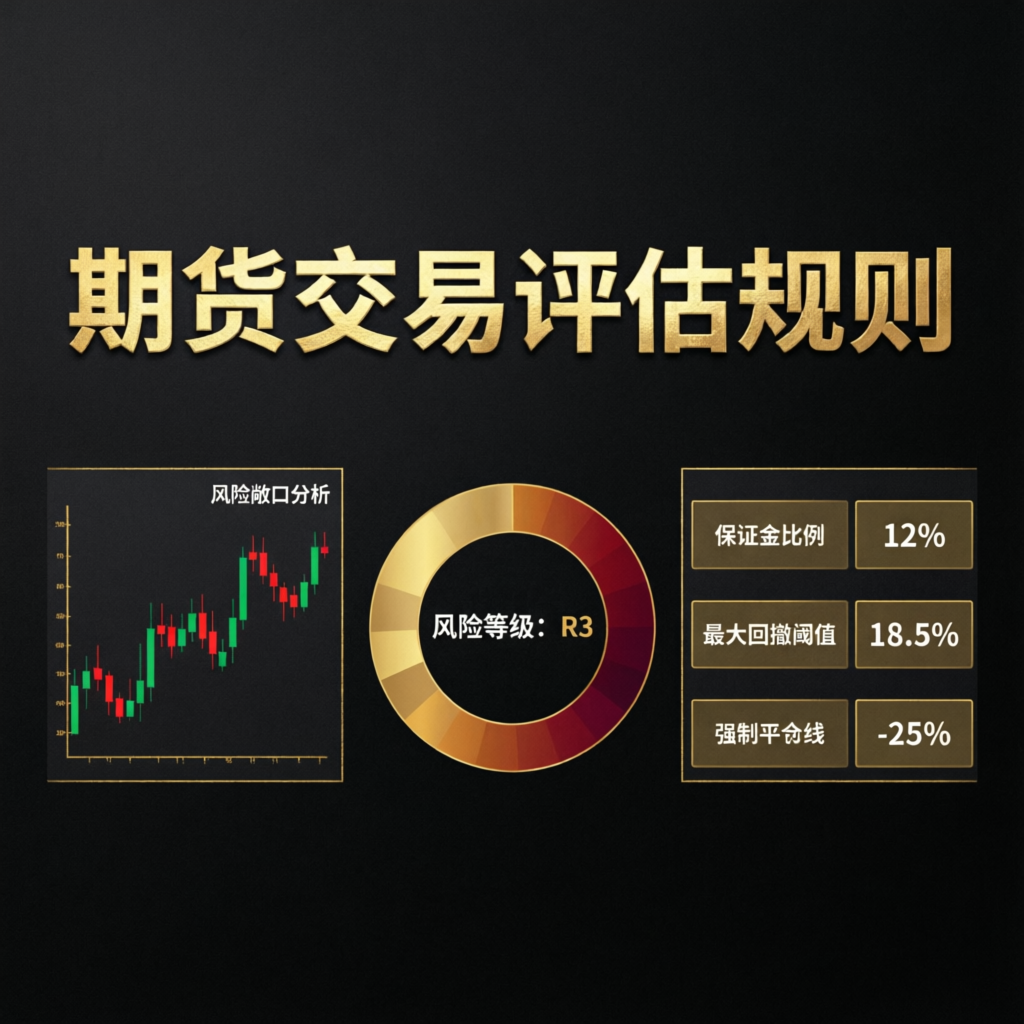 Futures trading evaluation rules documentation with risk management metrics and compliance requirements