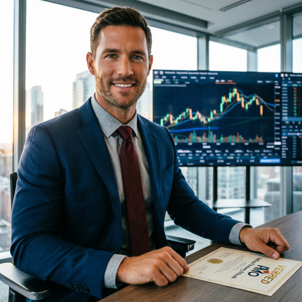 Professional funded trader with verified prop firm certificate