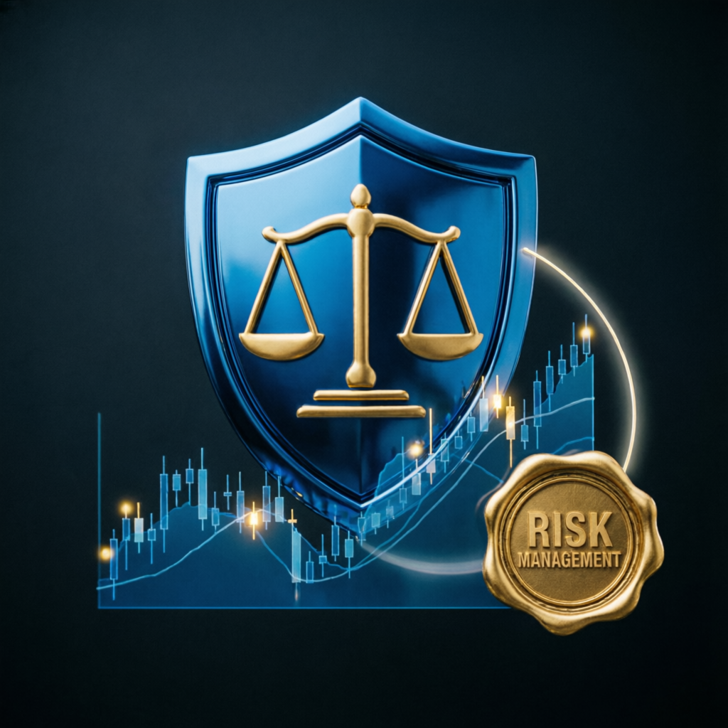Risk management shield protecting My Funded Futures account from drawdown violations