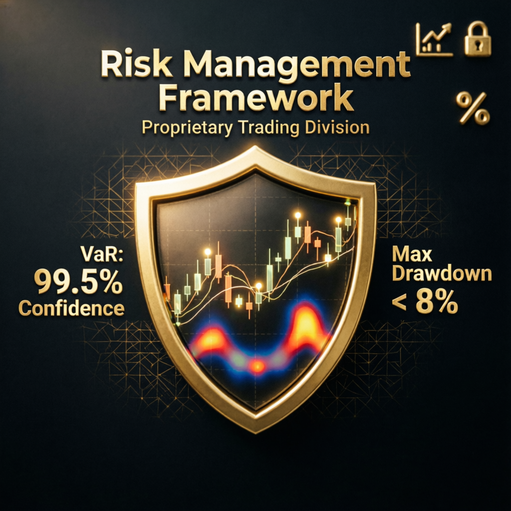 Risk management framework for prop trading with shield protection