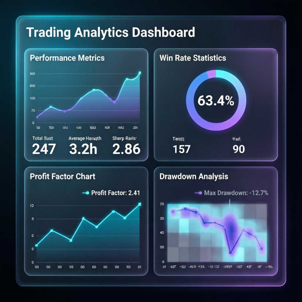 Trading Analytics Dashboard - Performance Metrics and Win Rate Statistics