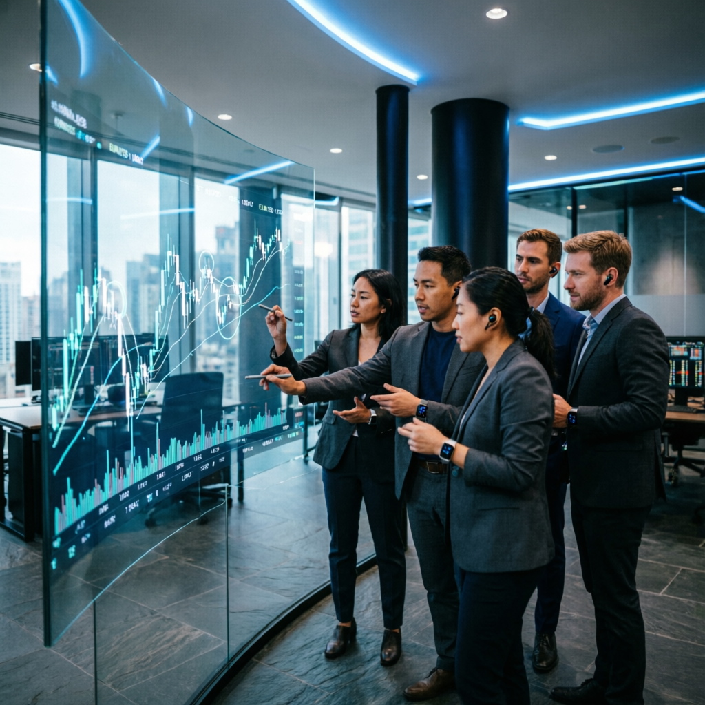 Professional Trading Team - Expert Analysts Reviewing Market Data