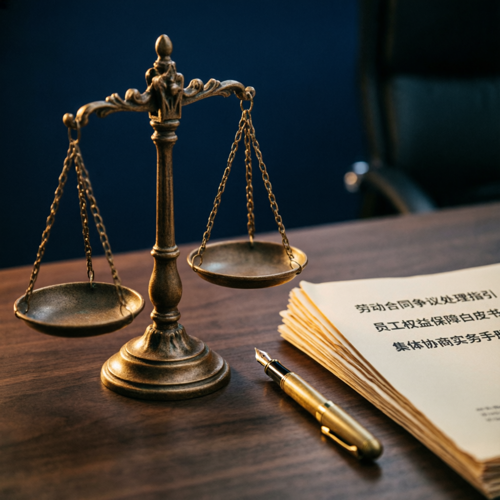 Balanza de la justicia en el despacho de abogados laborales Atención Legal, San Luis Potosí