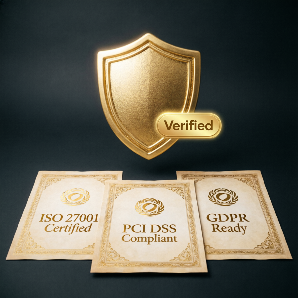 Security certifications and verified trust badges