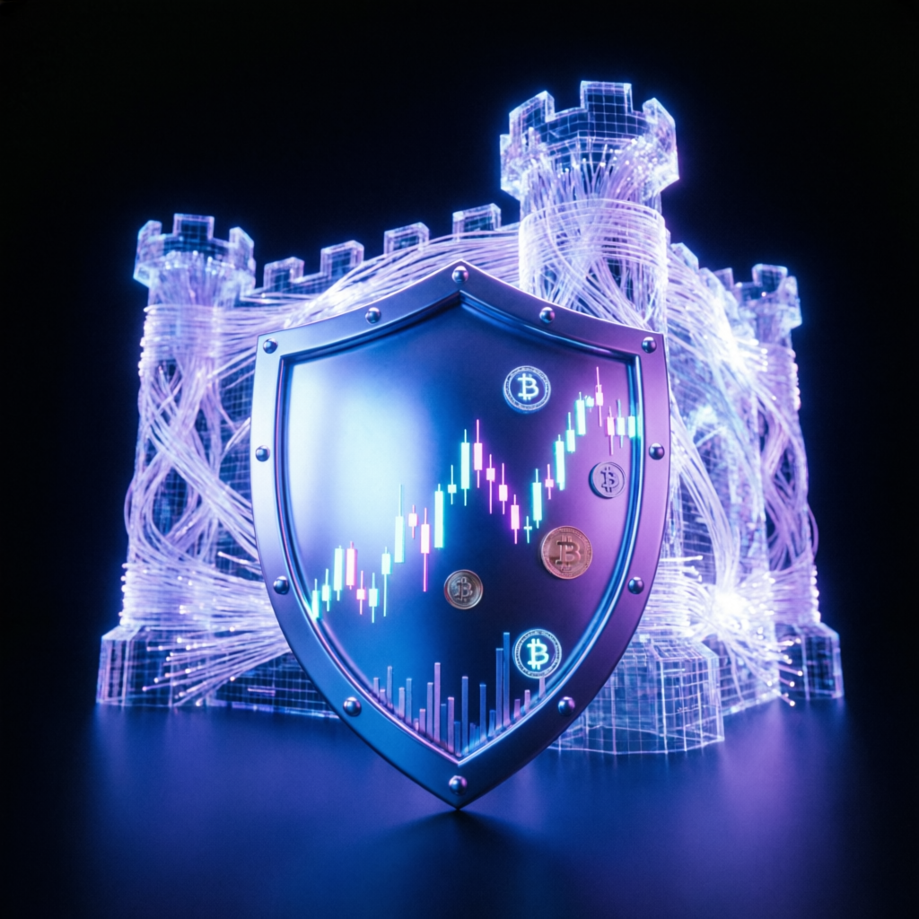 Risk management shield protecting trading capital for Apex Trader Funding evaluation