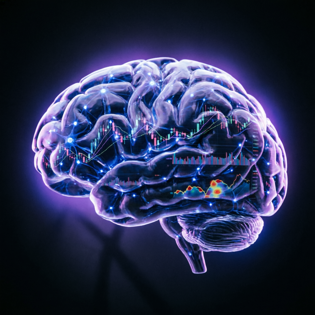 Trading psychology brain visualization
