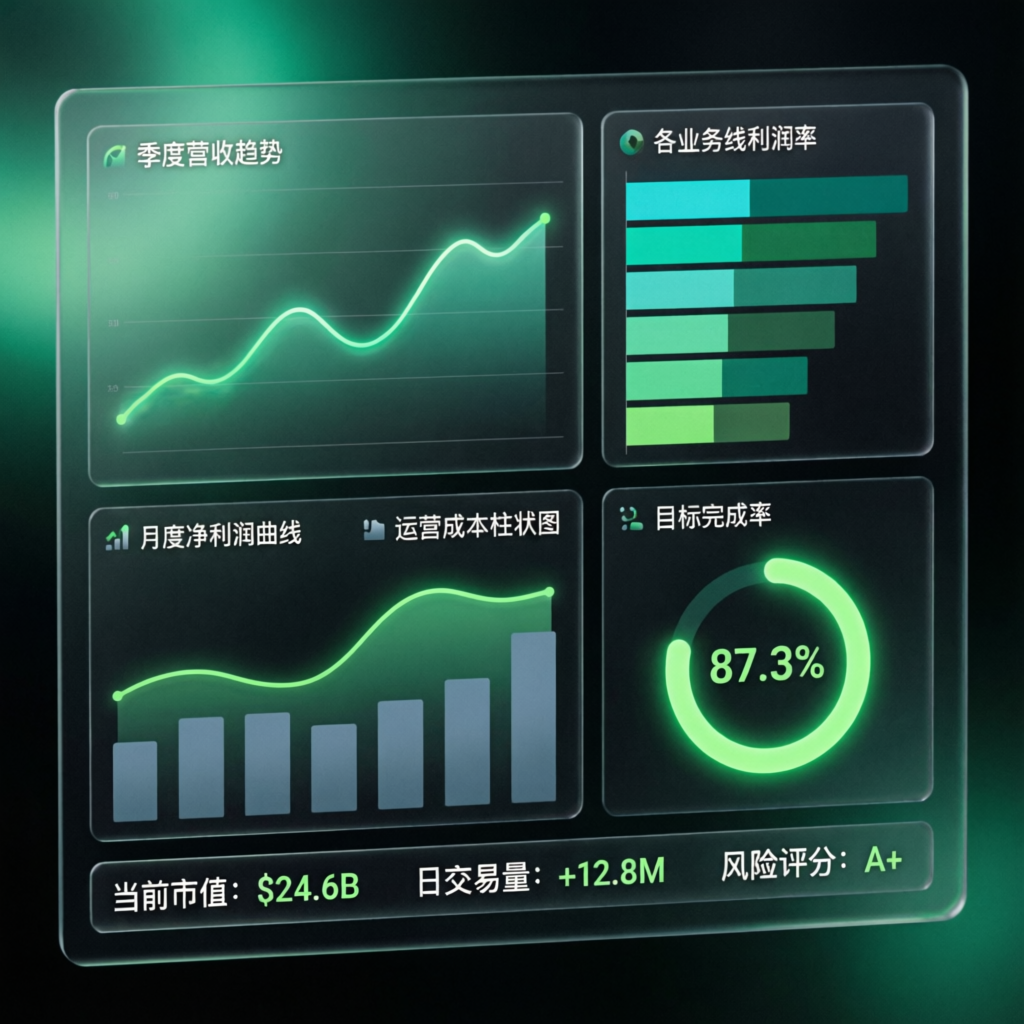 Premium analytics dashboard showing trading performance metrics