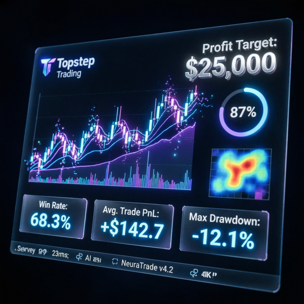 Topstep Trading Combine Profit Target Dashboard