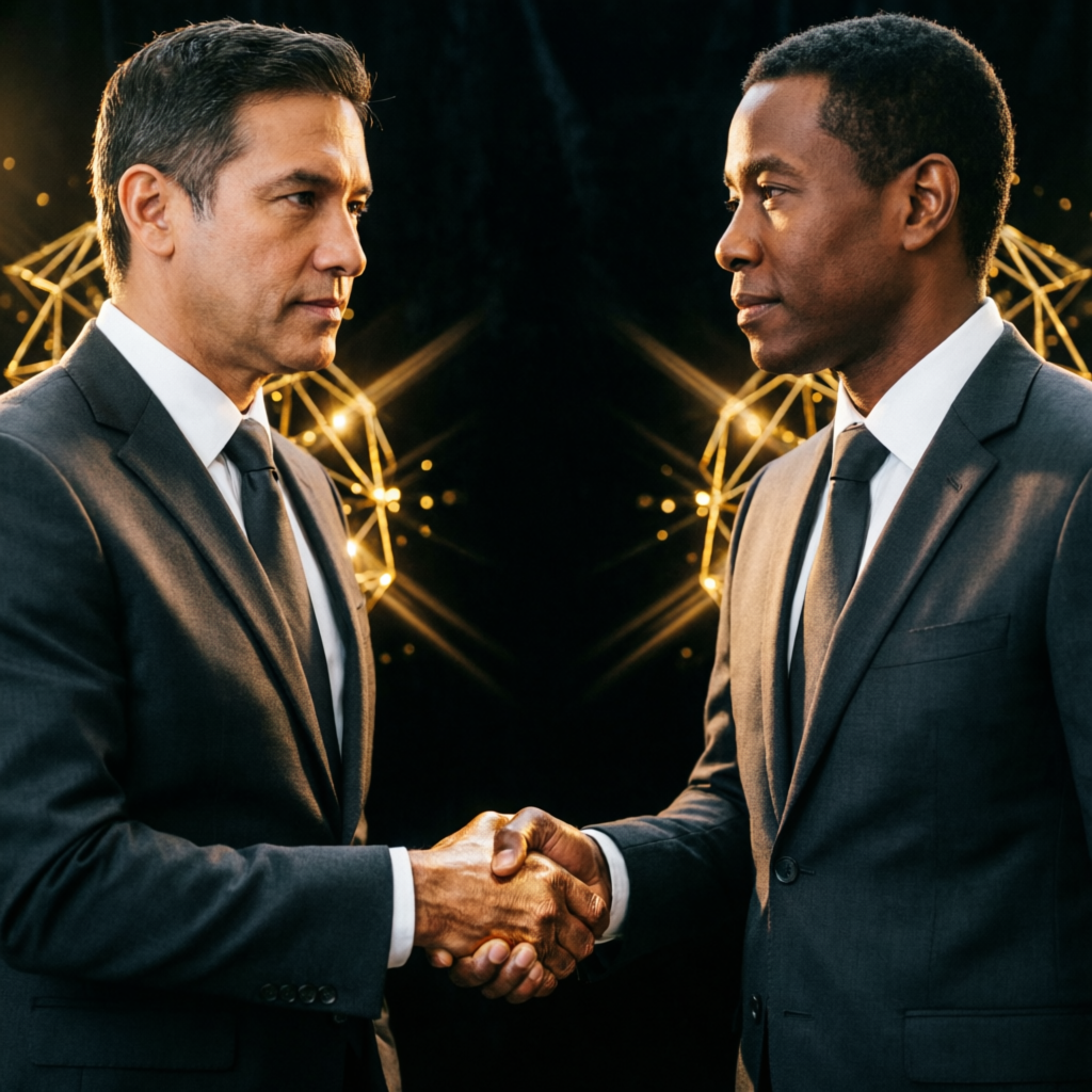 Professional handshake representing trust and partnership