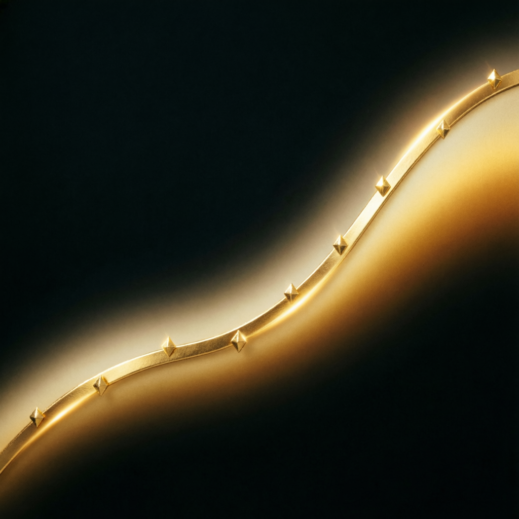 Golden rising chart representing account growth