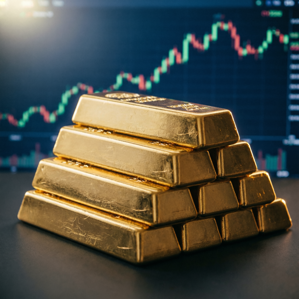 Gold bars representing different account sizes and wealth