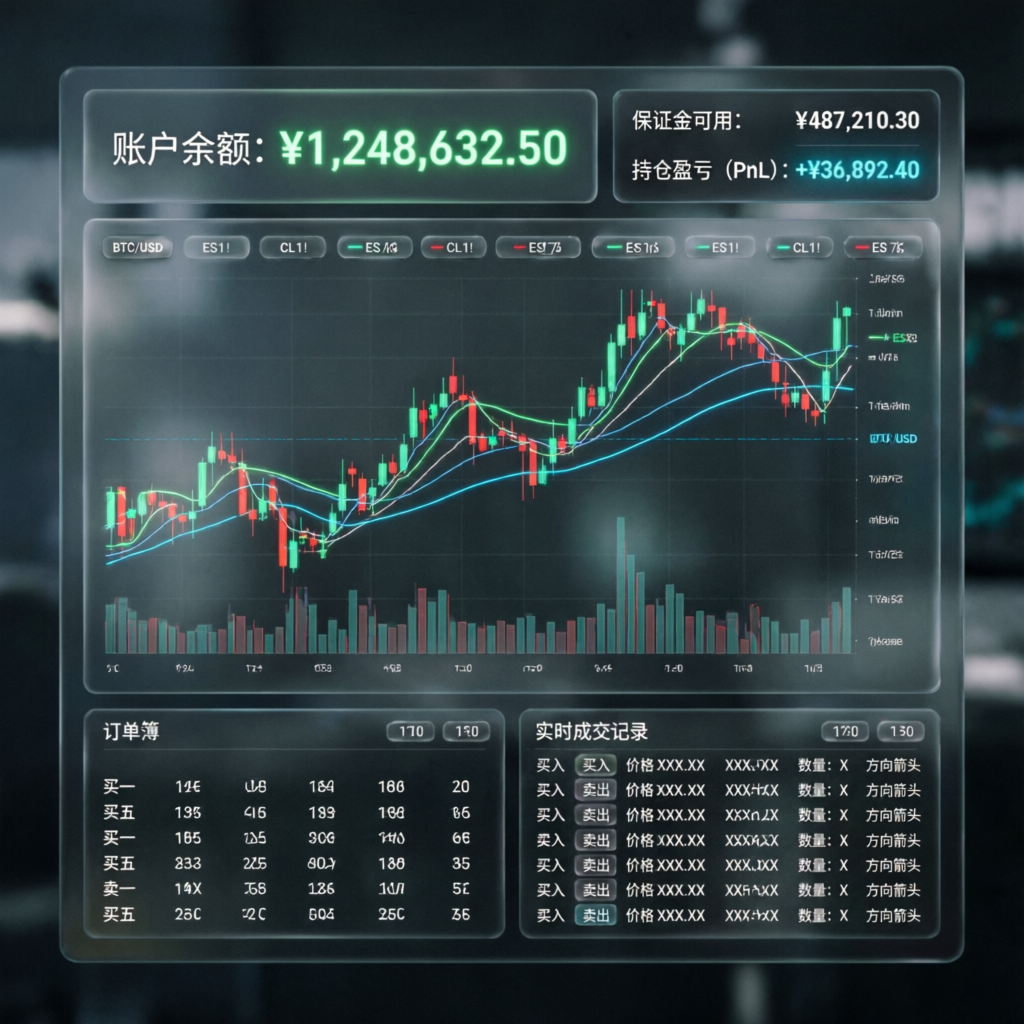Modern Topstep trading dashboard showing PnL metrics and futures charts