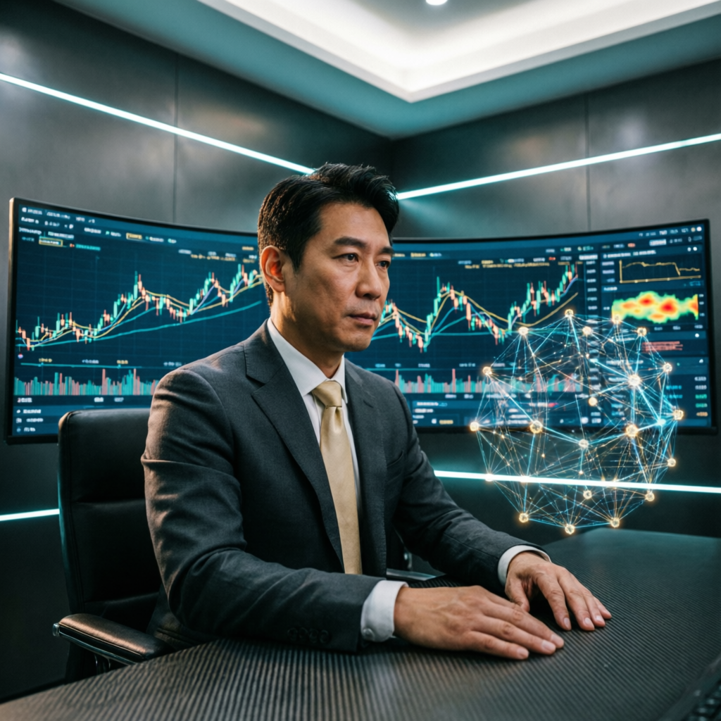 Professional trader analyzing Topstep futures trading charts
