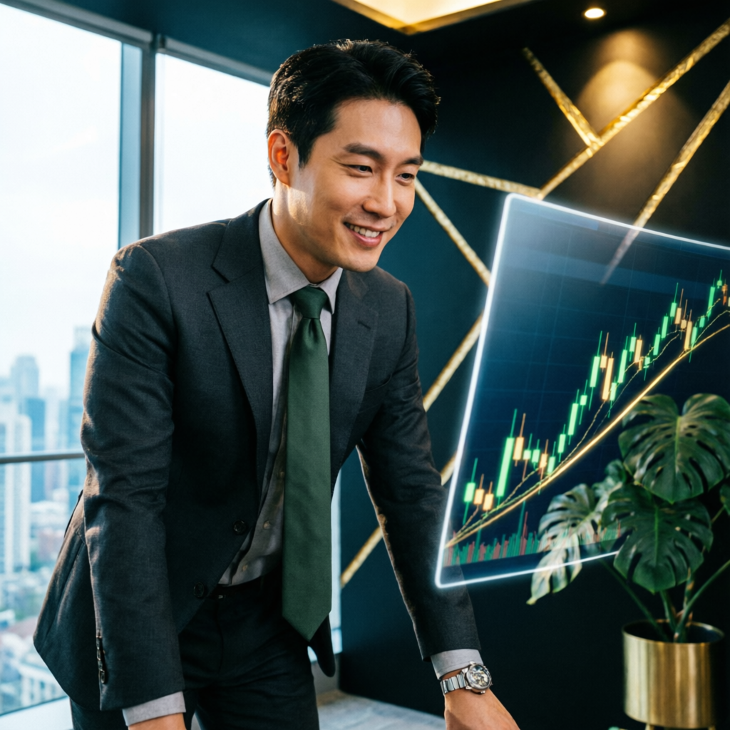 Successful funded trader celebrating profit achievement with Apex Trader Funding