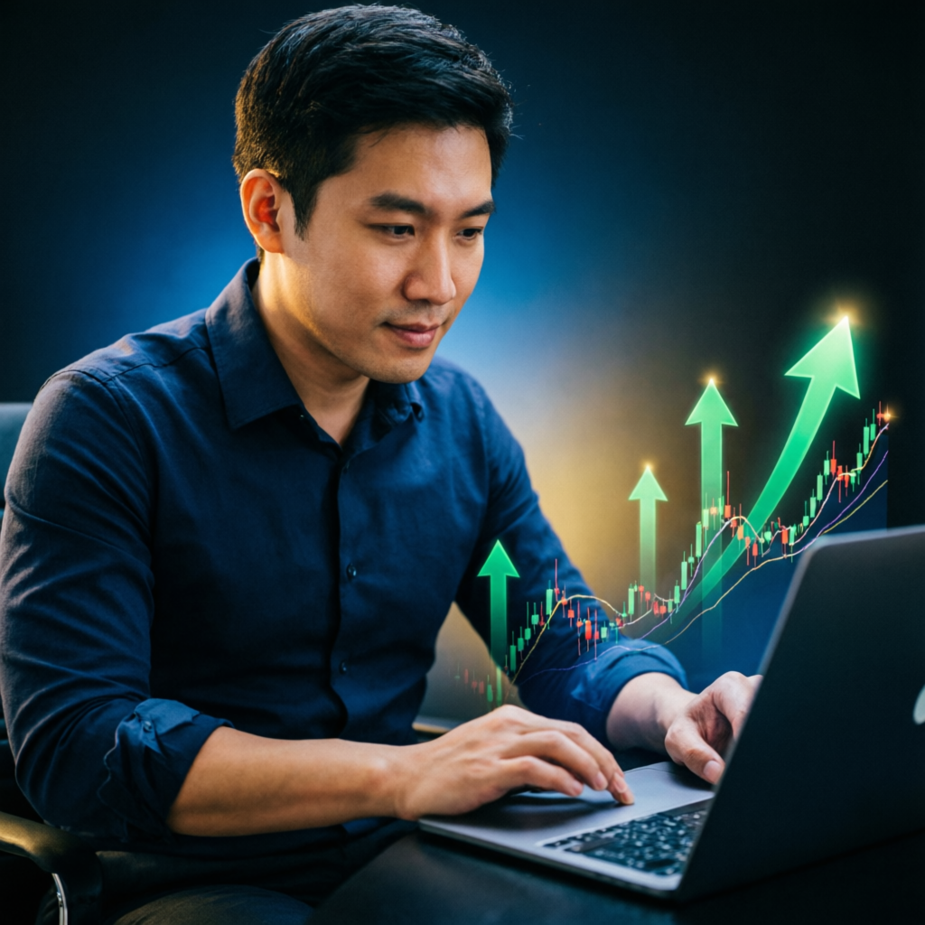 Trader analyzing forex charts for TopOne Trader evaluation with PFM Capitals prop firms passing service