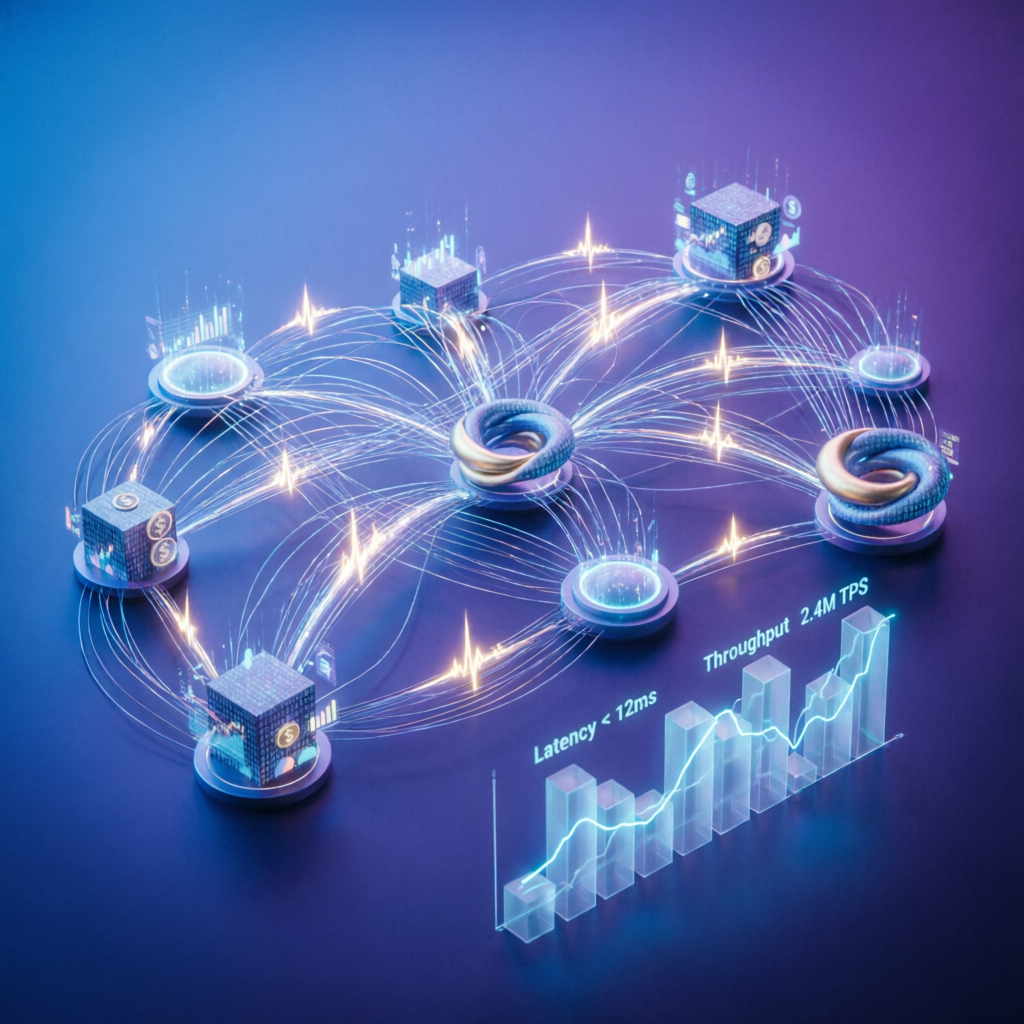 Abstract financial technology illustration showing global trading network connections