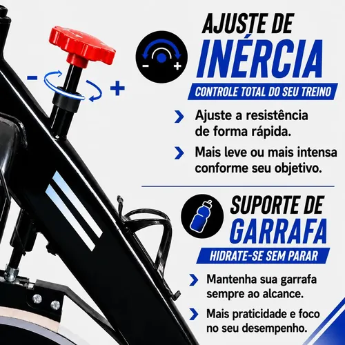 Bicicleta Ergométrica Spinning - Ajuste de Inércia