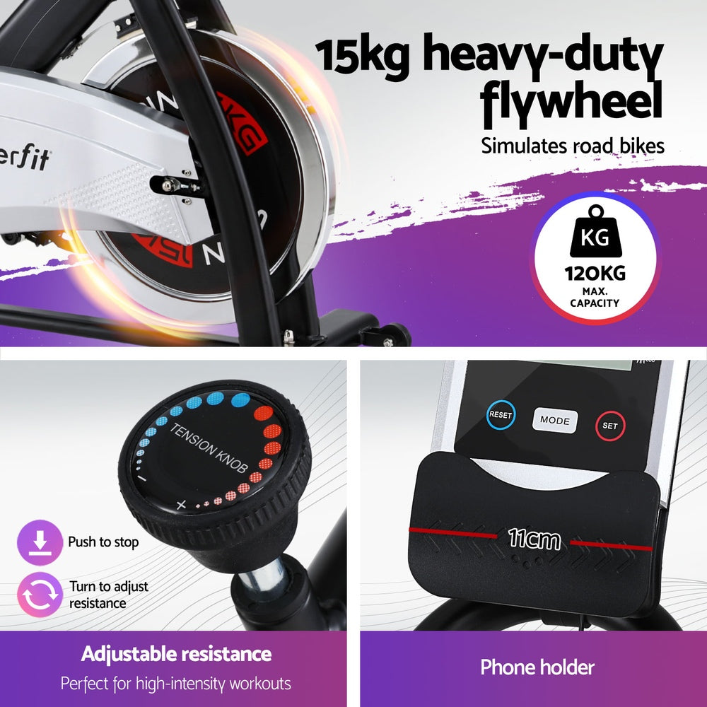 Bicicleta Ergométrica Spinning - Roda de Inércia 15kg