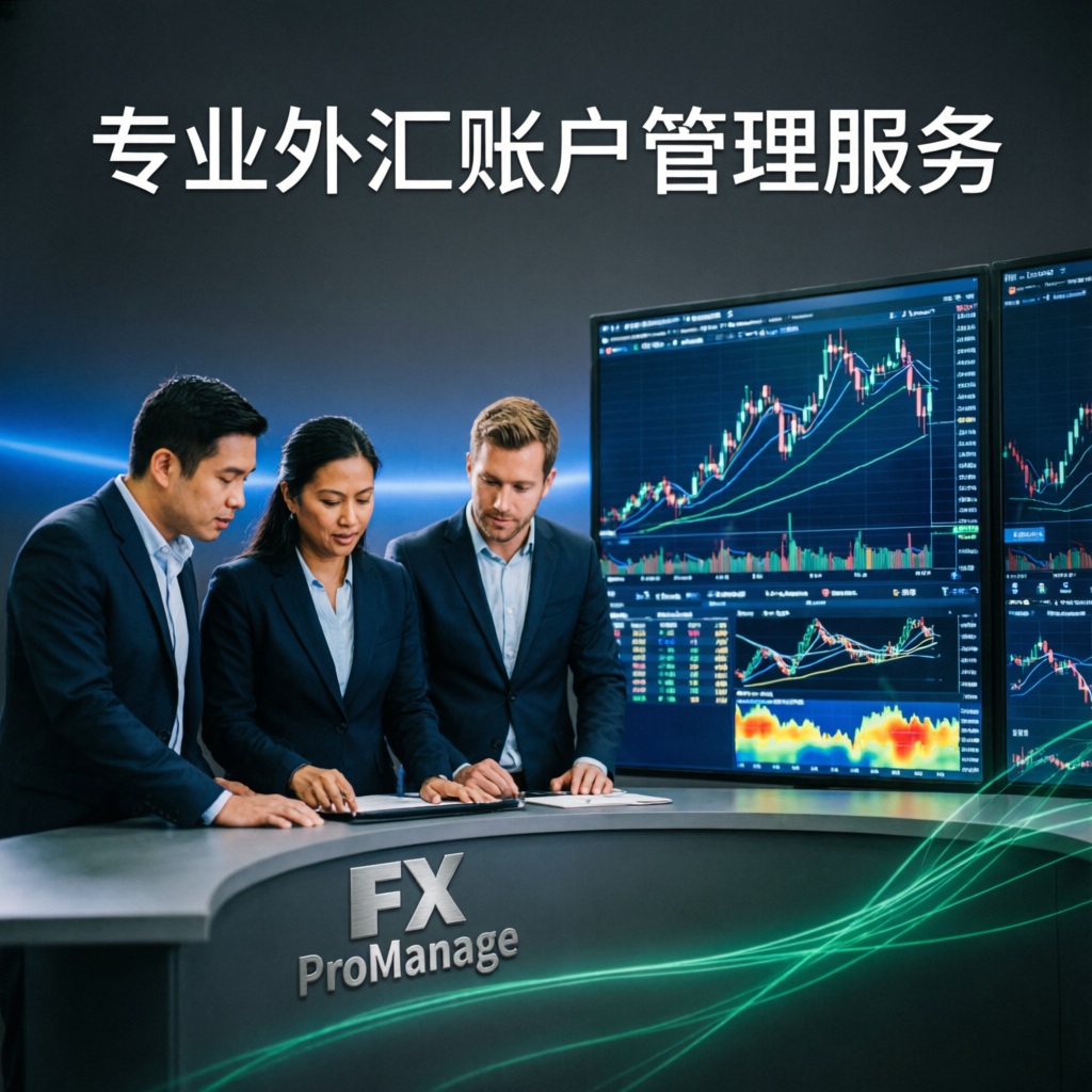 Professional forex account management team analyzing market data
