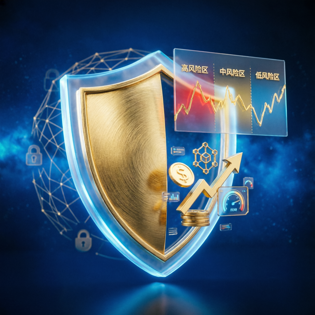 Risk management shield protecting trading assets with CTI prop firm challenge rules visualization