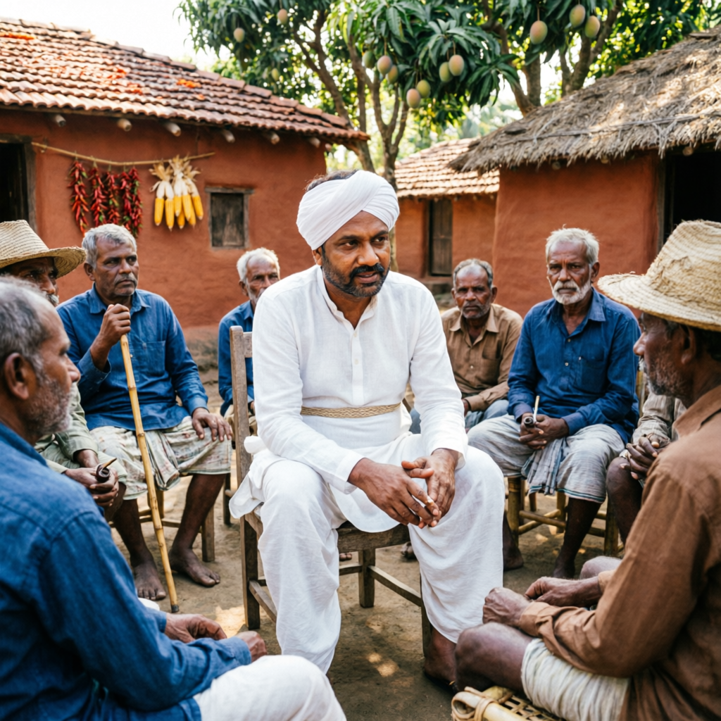 Dr Namdeoraoji Nayak meeting with villagers in Washim Maharashtra