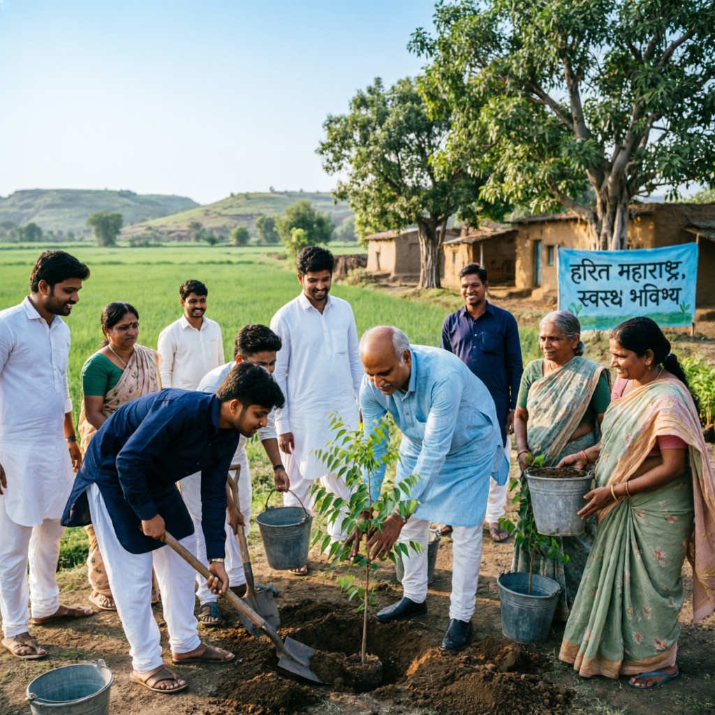Environmental awareness and tree plantation drive in Maharashtra