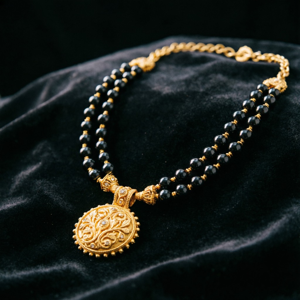 Gold mangal sutra at Kridha Gold Mathura