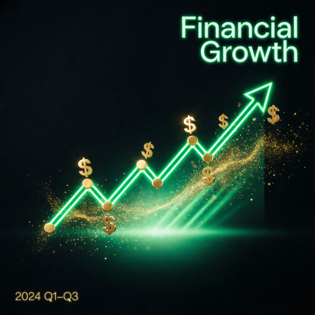 Financial growth chart showing consistent profits and scaling opportunities with prop firms
