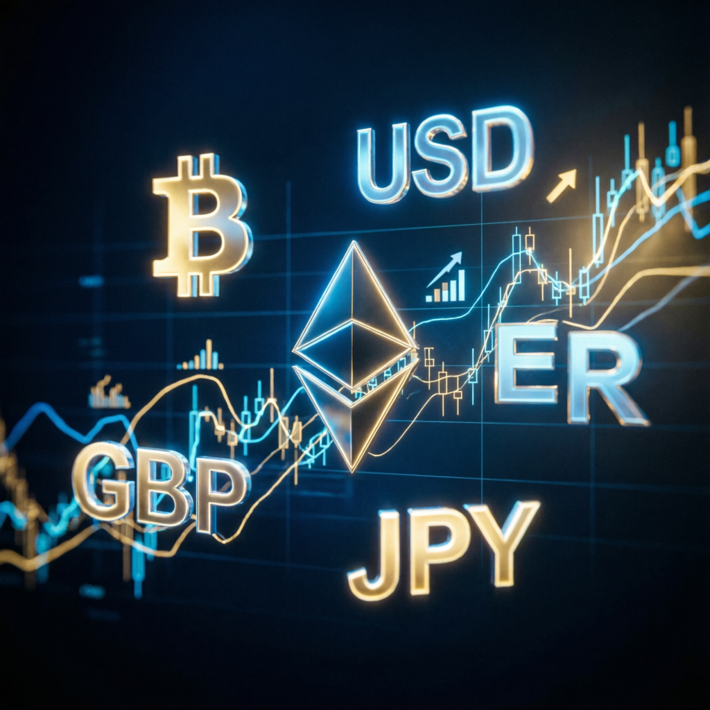 Global forex currency pairs trading visualization