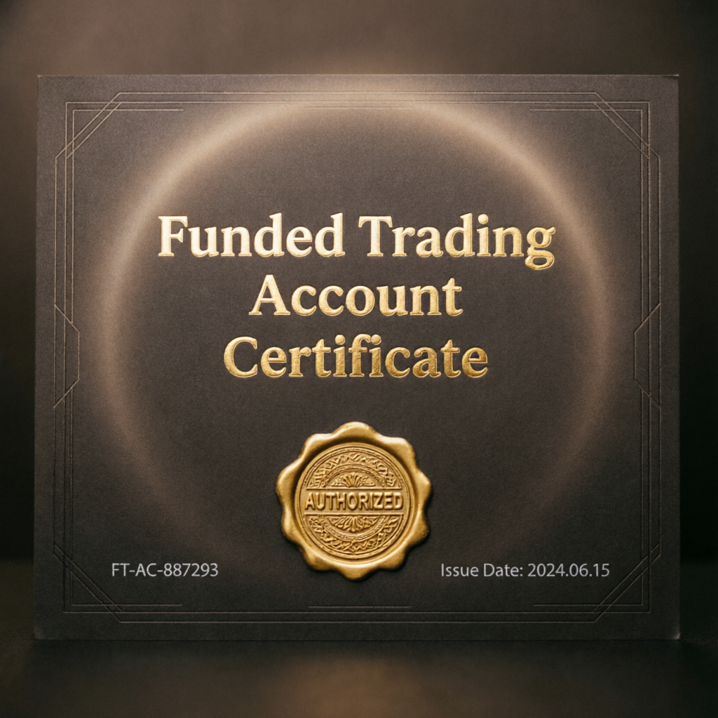 Funded trading account certificate from Apex Trader Funding