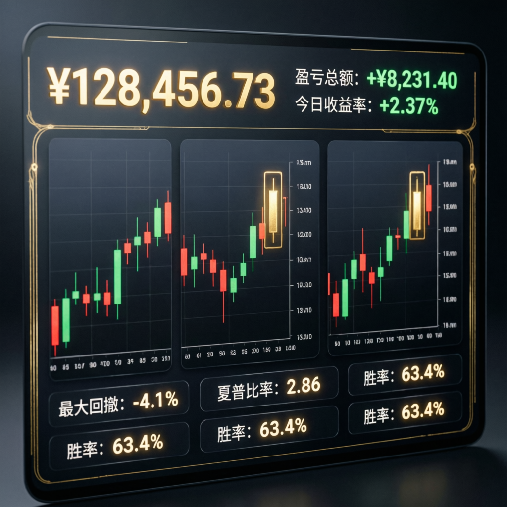 Apex Trader Funding trading dashboard with profit indicators