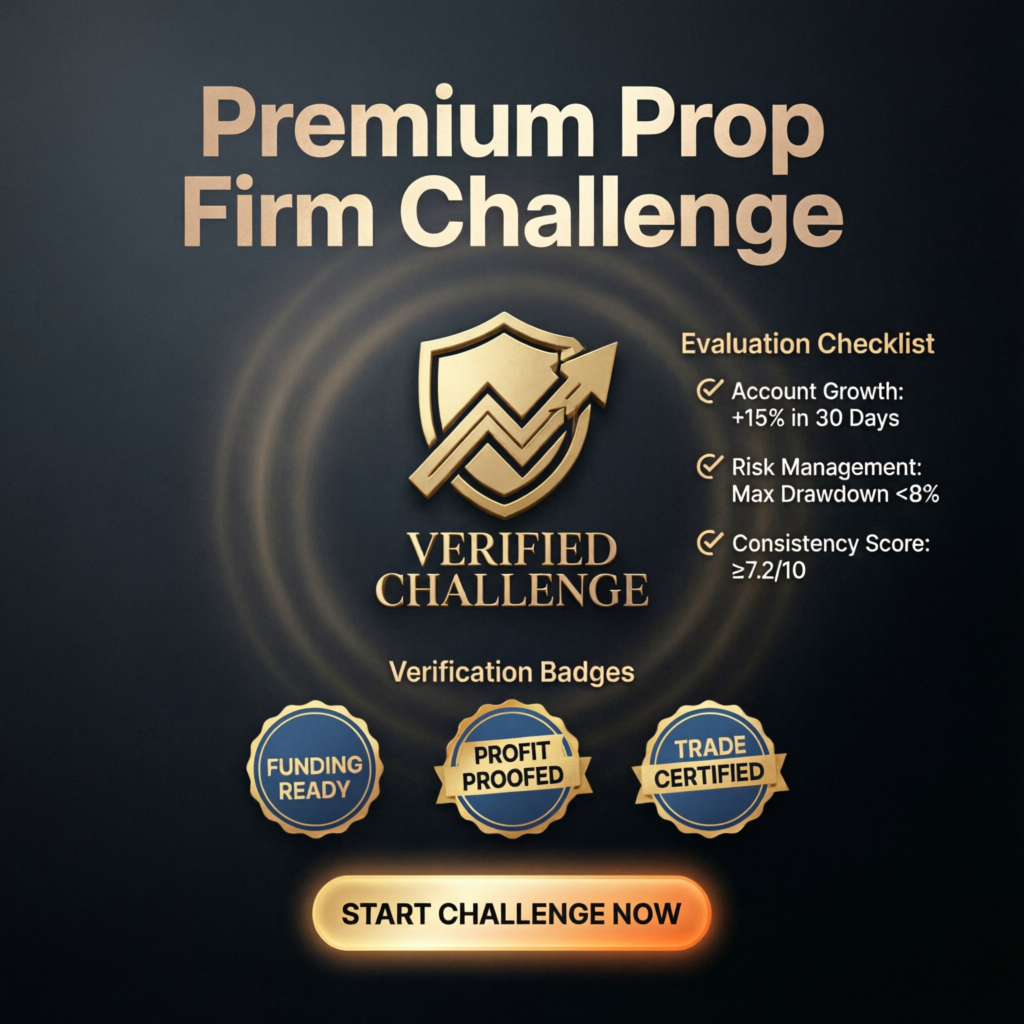 Premium prop firm challenge evaluation checklist and verification badges