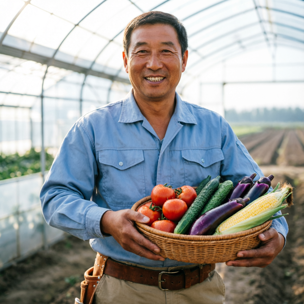 Довольный фермер