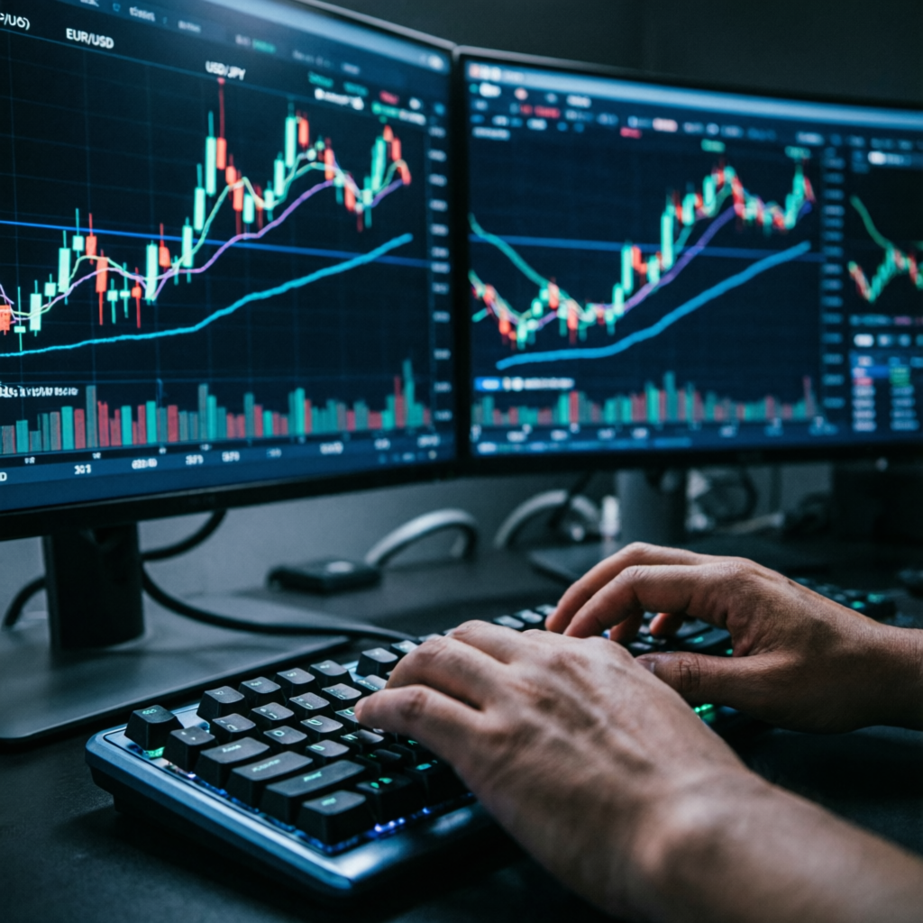 Professional forex trading with advanced chart analysis
