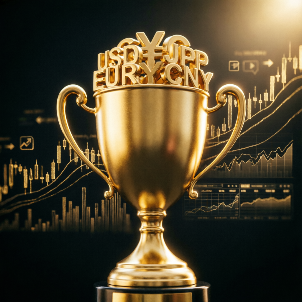 Trading success trophy representing prop firm challenge achievement