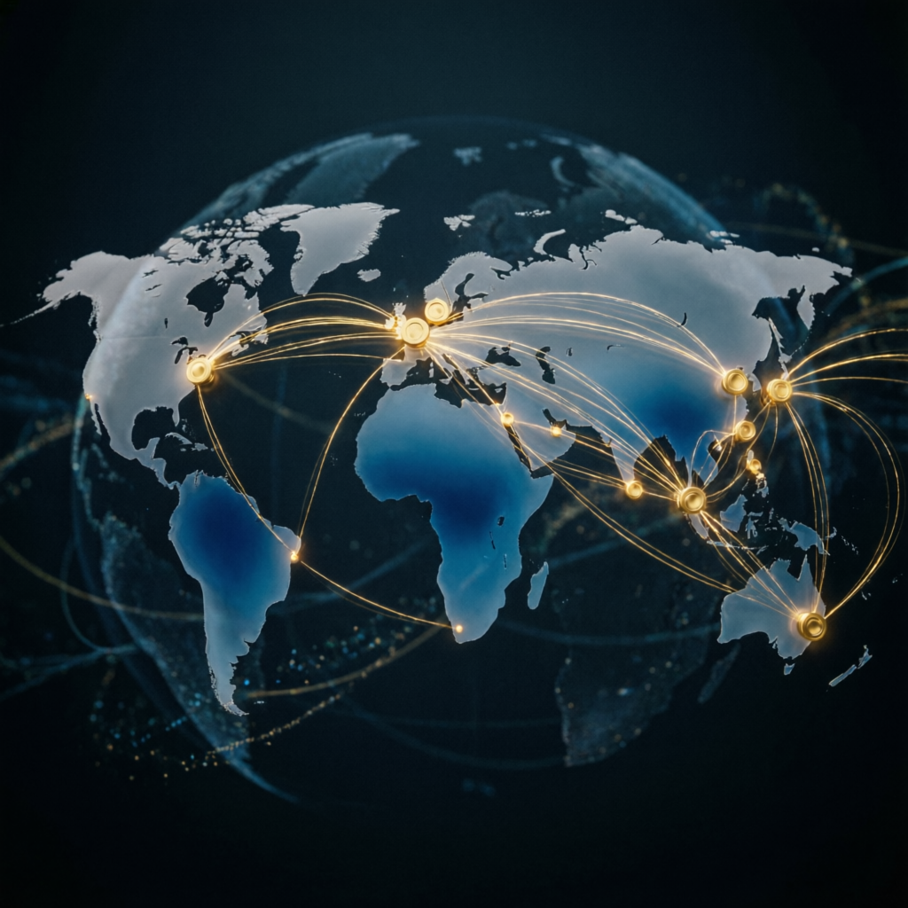 Global network of prop firm traders connected worldwide through our management service